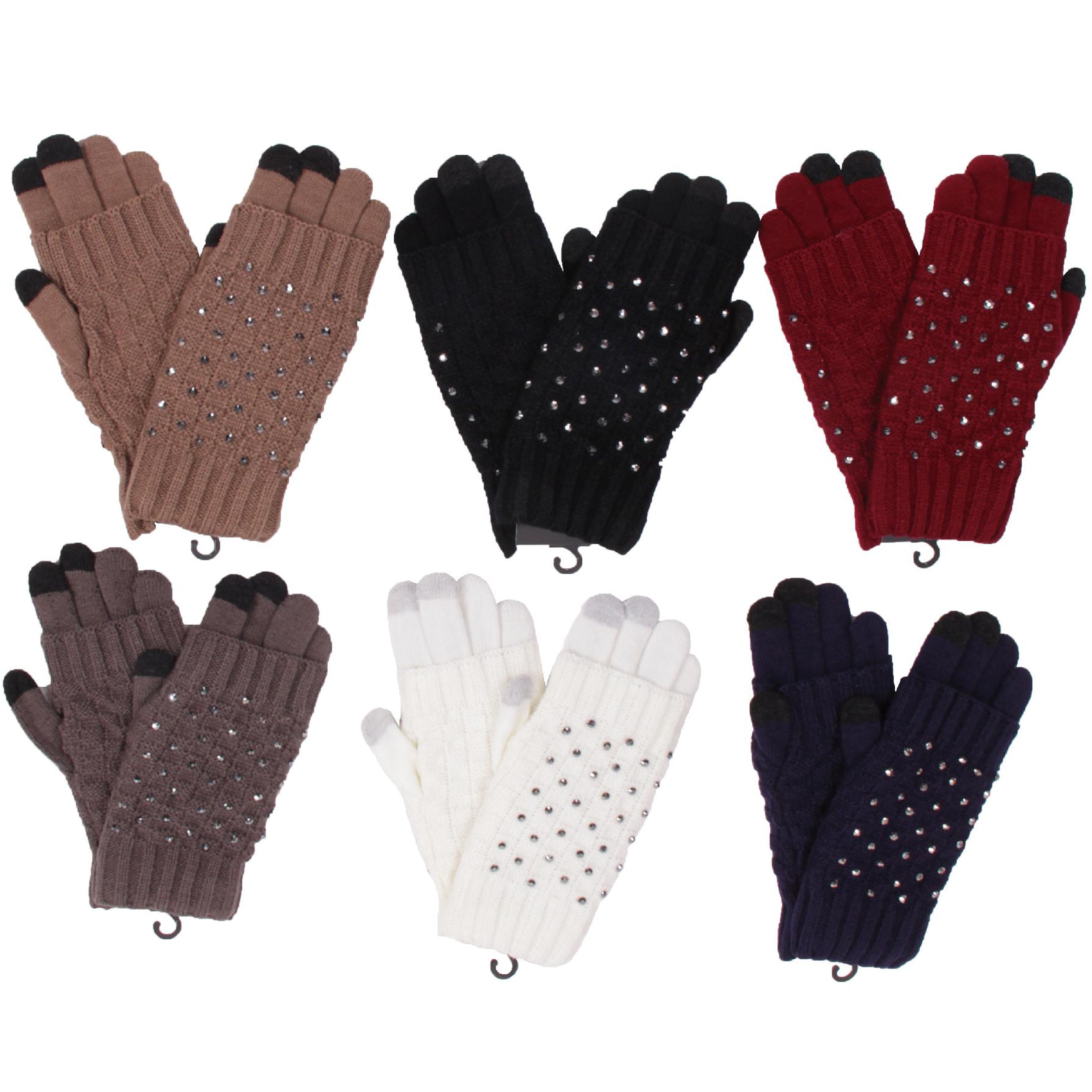 Wholesale CLOTHING Accessories Ladies Winter Glove Screen Touch Assorted NQ88