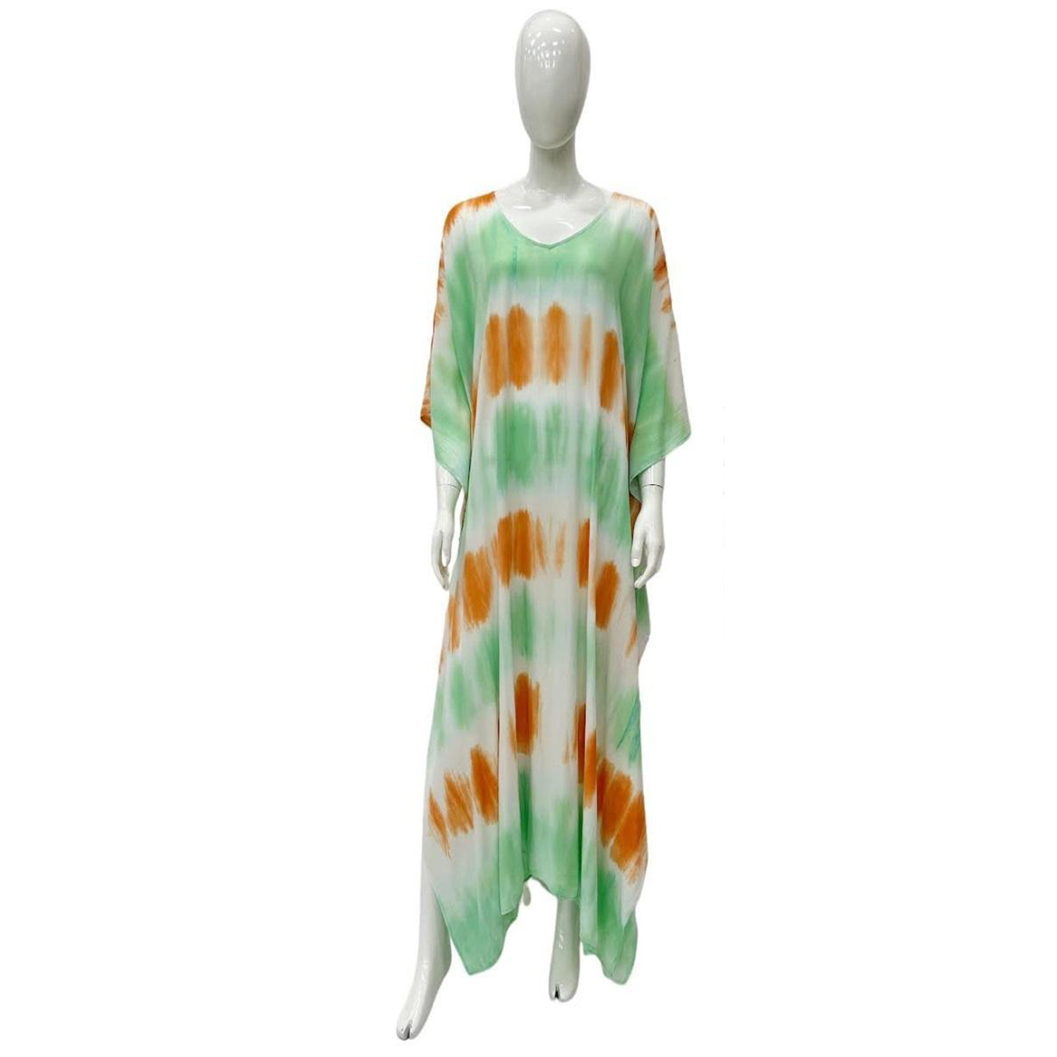 Wholesale Women's Dresses Rayon TIE DYE Long Over Size Dress 140Gms Asst 3C 6-36-Case S-M-L-Xl Hana 