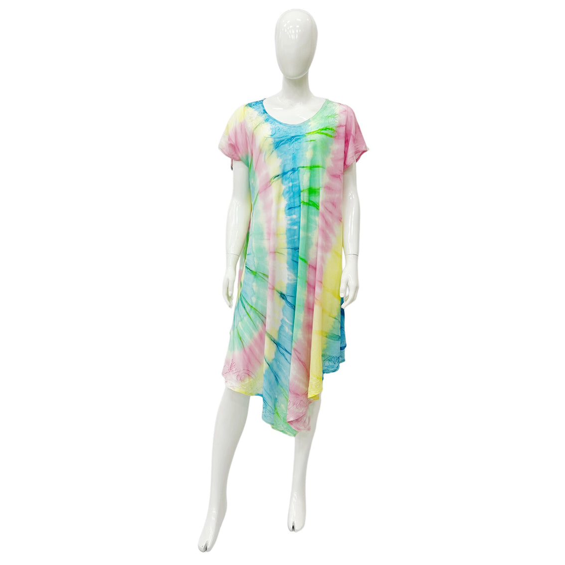 Wholesale Women's Dresses Rayon Neon TIE DYE with Embedded Ss Umbrella 120Gms Oc 6-36-Case O-S Davin