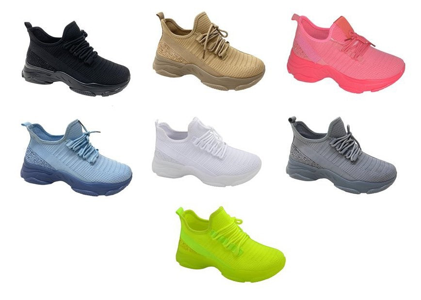 Wholesale Women's SHOES Lace Up Ladies Sneakers Rebecca NG10