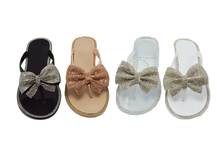 Wholesale Women's Slippers CANDY Thong Ribbon Ladies Flat Stephanie NGd3