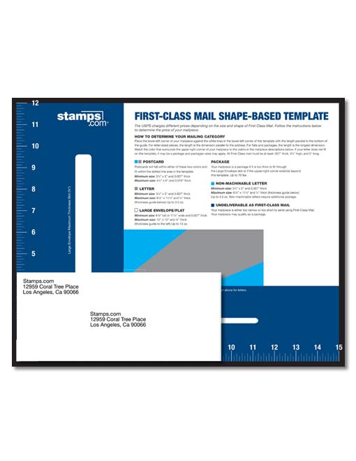 First Class Mail Shape Based Template Onyx Products® 4044