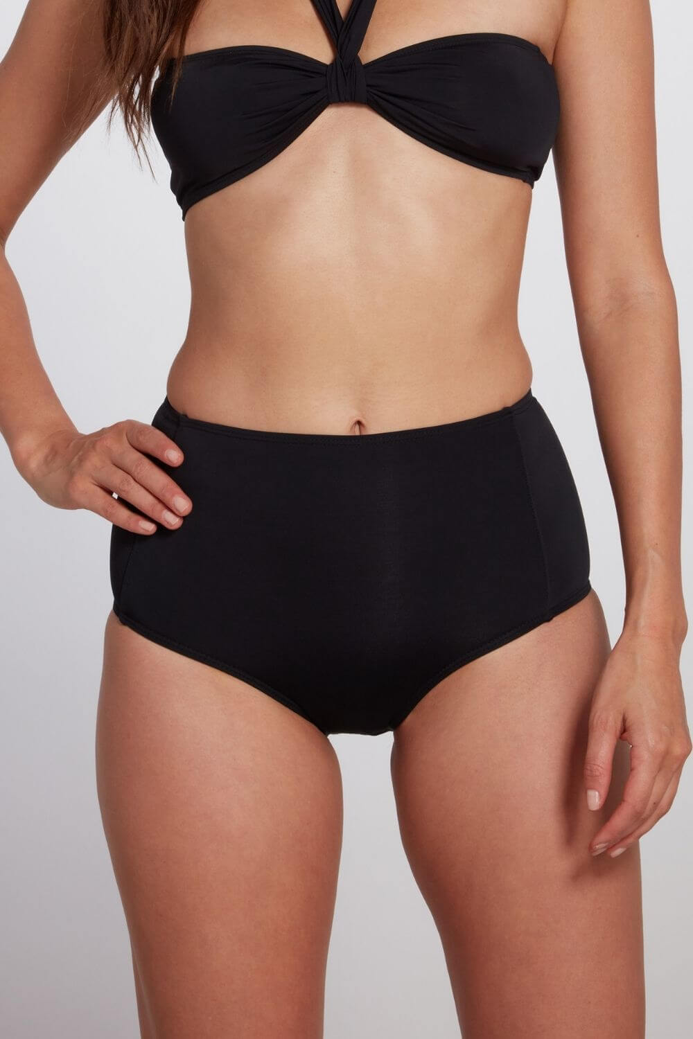 haxmnou women's high waisted bikini bottom full coverage swim bottoms black swimsuit  bottoms black xxl 