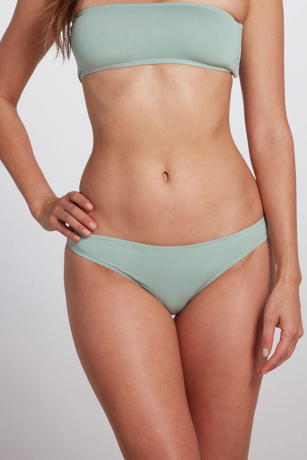 Soepel geleidelijk verzending Jenna Classic Brief Bikini Bottom in Sage Green by Sauipe Swim