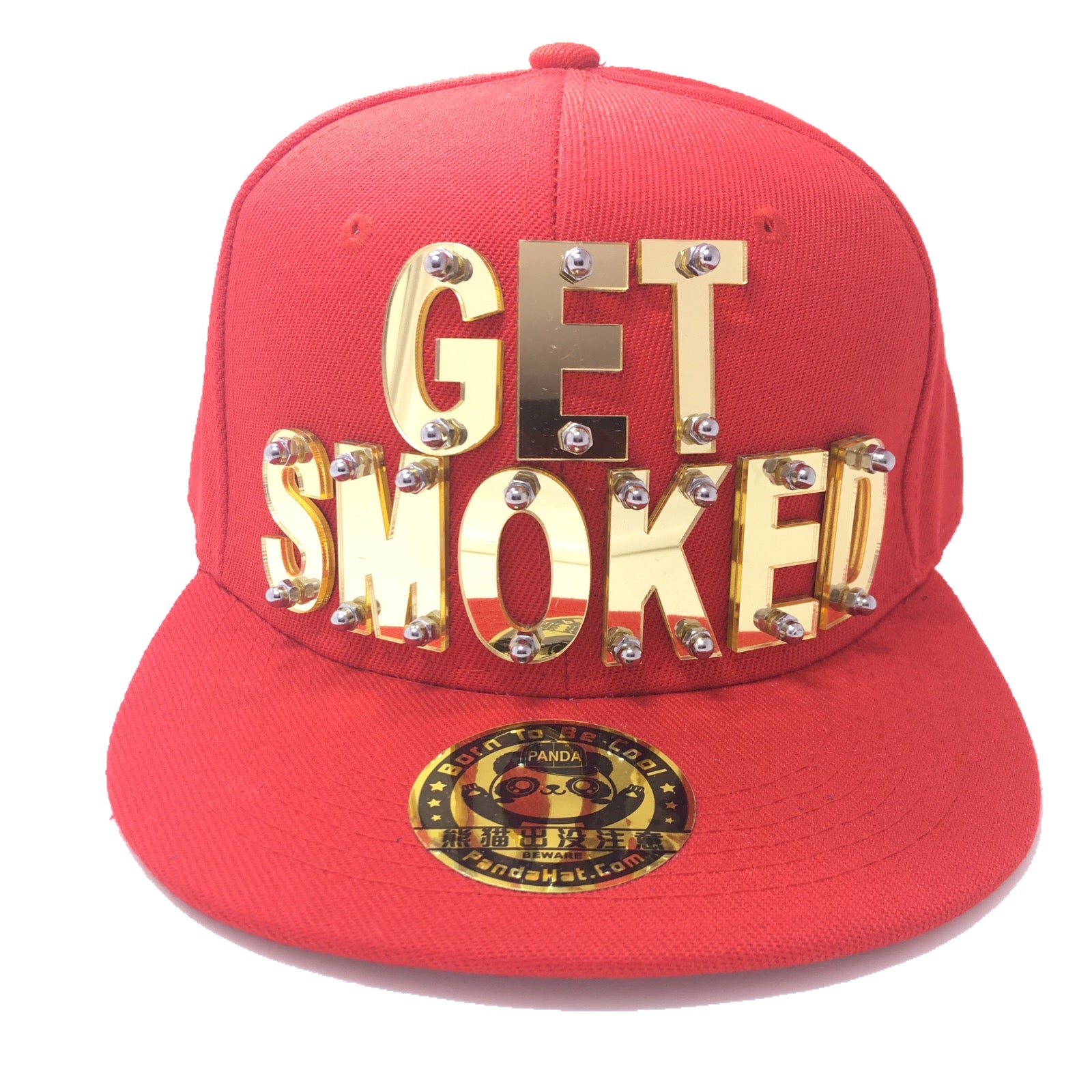 Get Smoked Hat In Red Pandahat - gold roblox hat