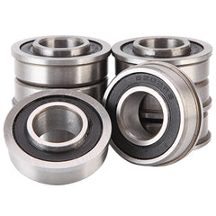Bunting Bearings ECOF081008 ECO Oiled Flange Bearing SAE 841 Powdered Metal 1/2 Bore x 5/8 OD x 1/2 Length x 7/8 Flange OD x 1/8 Flange Thickness Pack of 3