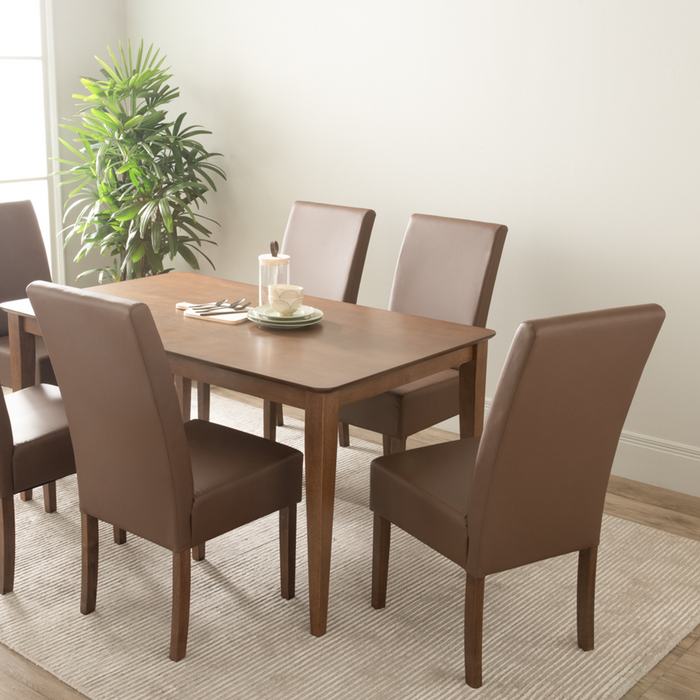 dining room set with black chairs