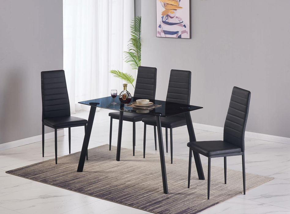 glass dining room set for 4