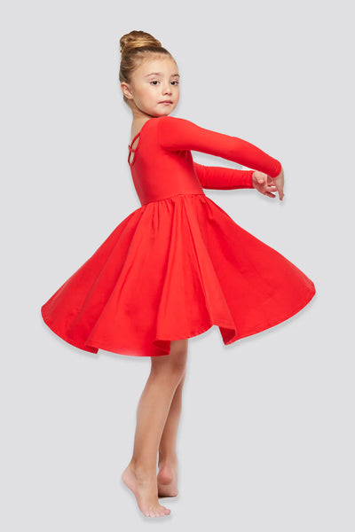 girls red dress