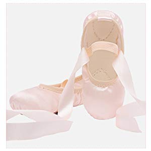 Satin Ballet Shoes with Ribbon