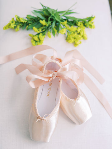 ballet shoes with ribbon