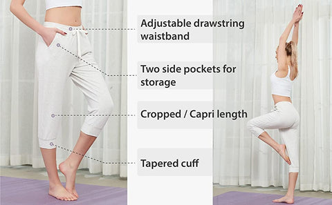 capri sweatpants features