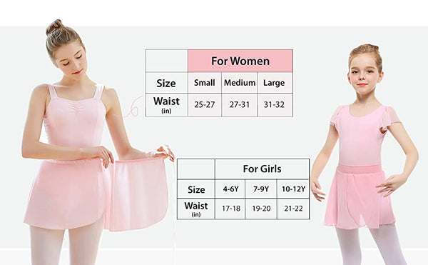 girls chiffon skirt sizing