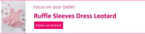 ruffle sleeves dress leotard pink