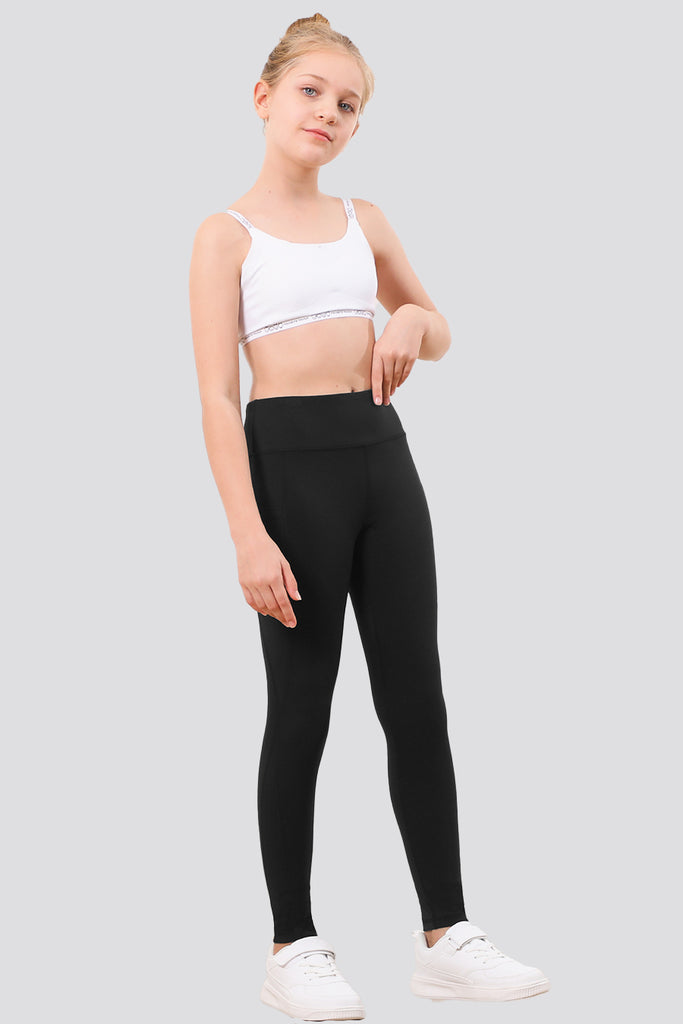 Amazon.com: KYRIAD Girls Athletic Active Leggings Youth Kids Yoga Pants  Sports Running Dance Tights with Pocket Black XS : Clothing, Shoes & Jewelry