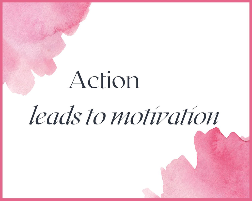 Action leads to motivation postcard by Mikel Grant Jewellery