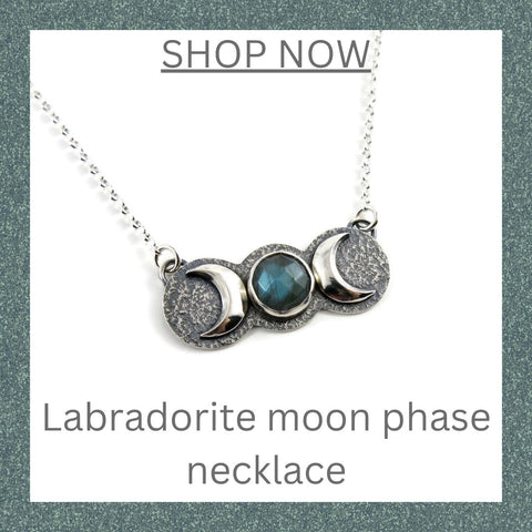 Collier phase de lune labradorite