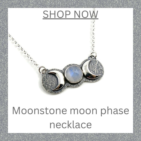 Collier phase de lune pierre de lune