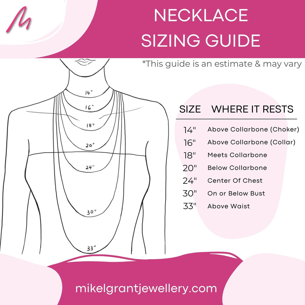 Necklace Length Guide from Mikel Grant Jewellery