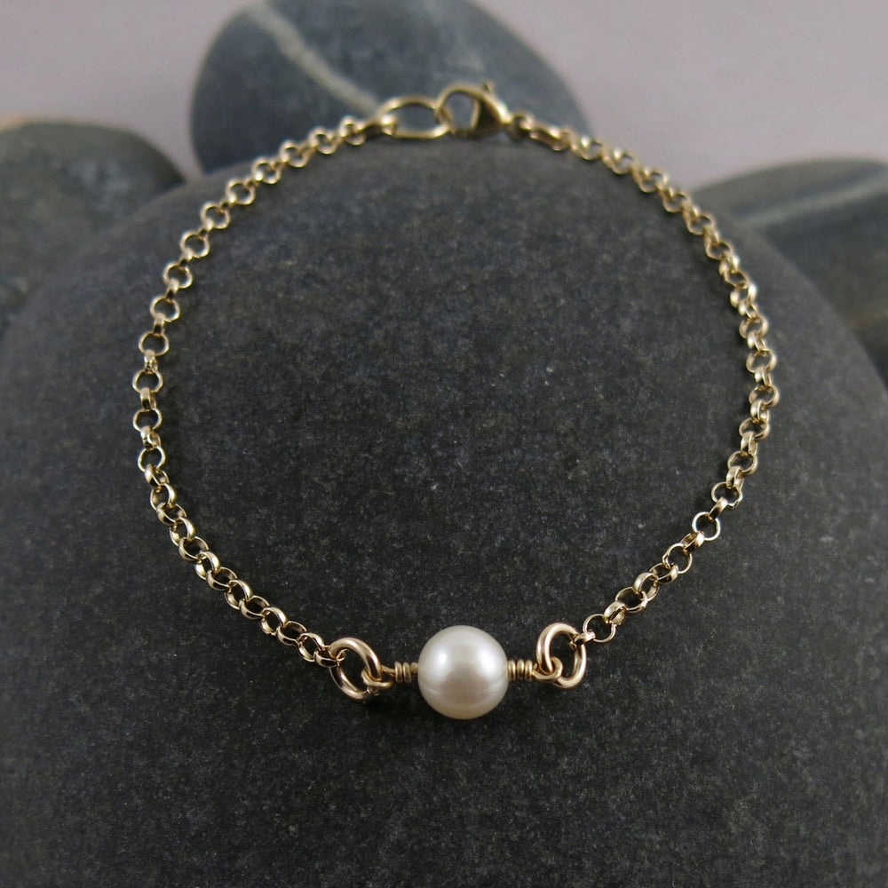 Keshi Pearl Circle Drop Earrings • White Freshwater Keshi Pearls & Ste –  Mikel Grant Jewellery