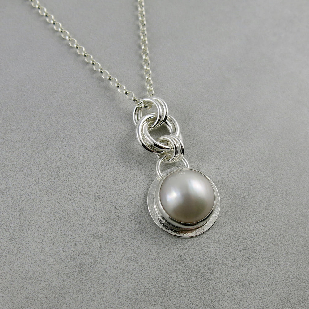 white mabe pearl necklace