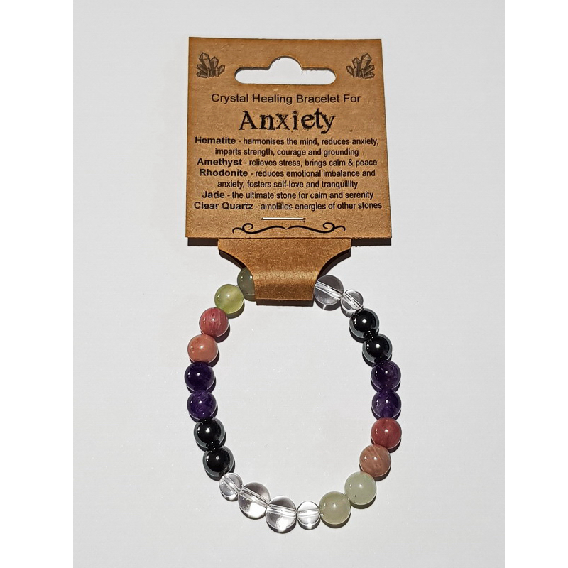 Gemstone/Crystal Healing Anxiety Bracelet, UK