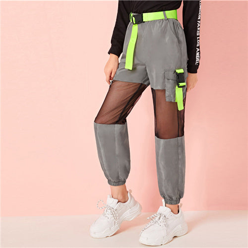 mesh cargo pants