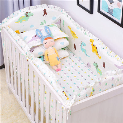 6pcs Baby Crib Bedding Bumpers Cartoon Baby Bedding Sets Around