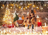 Allenjoy Christmas Tree Candles Elk Gingerbread Gifts Backdrop - Allenjoystudio