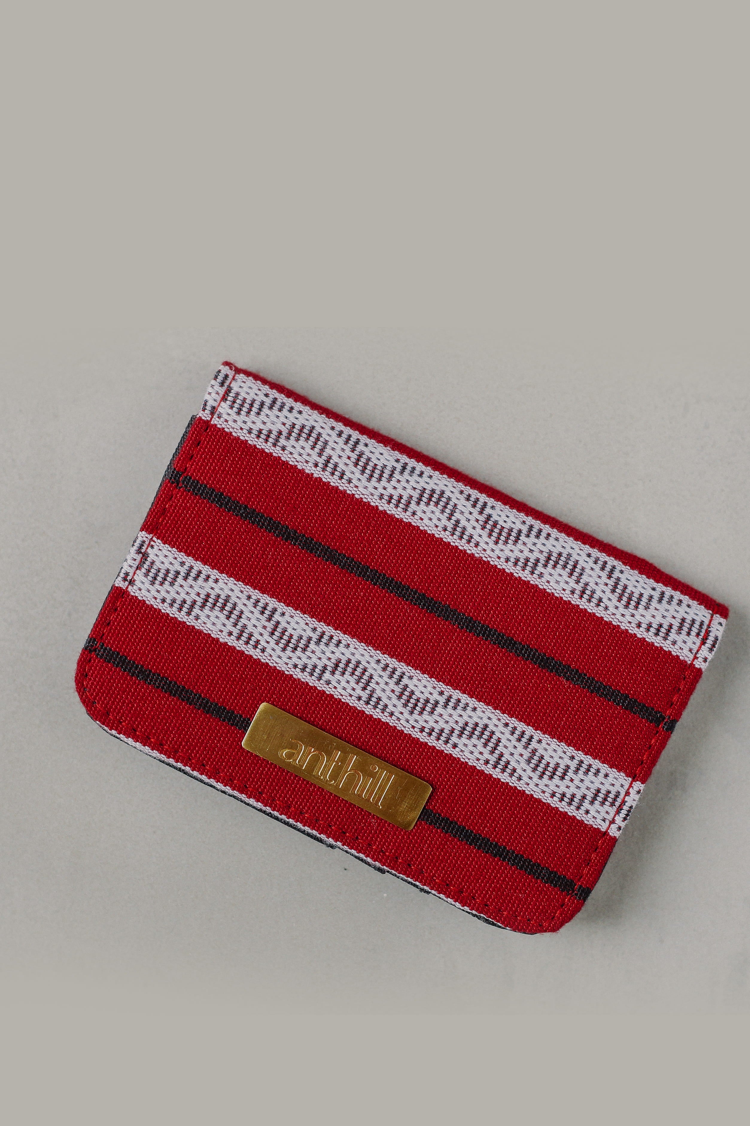 red business card holder