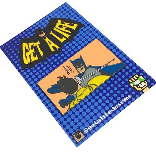 Bat Slap Retro Batman Robin Meme Enamel Pin Geekesque