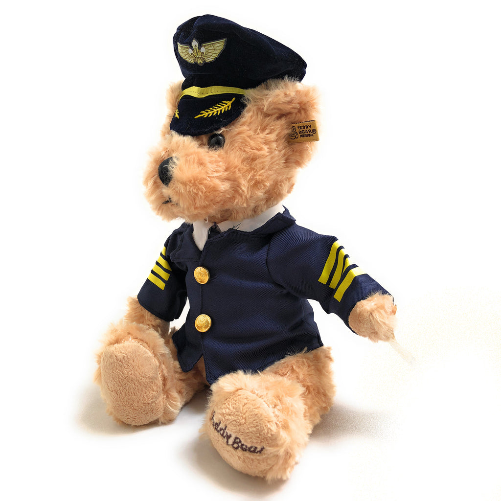 Teddy Bear Airline Pilot Stuffed Animal Small 25cm
