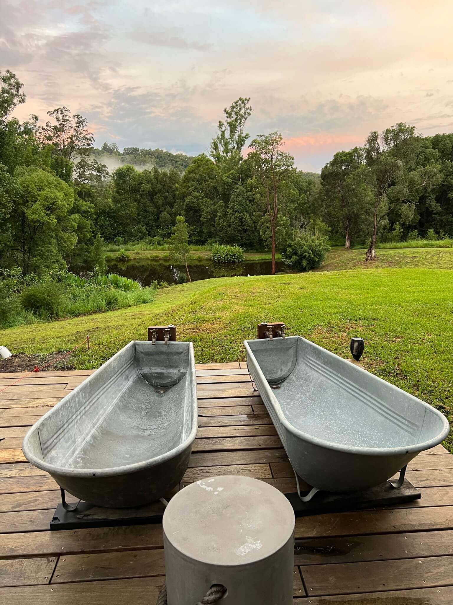 Sophie Kovic's Tiny House Outdoor Upcycled Baths