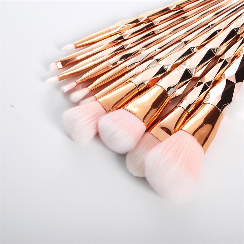 gold makeup brushes