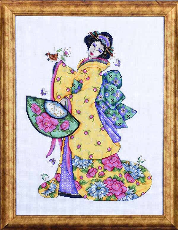 Golden Geisha Cross Stitch Kit by Design Works - The Happy ...