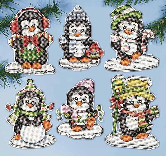 Design Works Penguin Party Counted Cross Stitch Stocking Kit