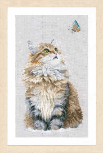 Forest Cat Cross Stitch Kit By Lanarte The Happy Cross Stitcher