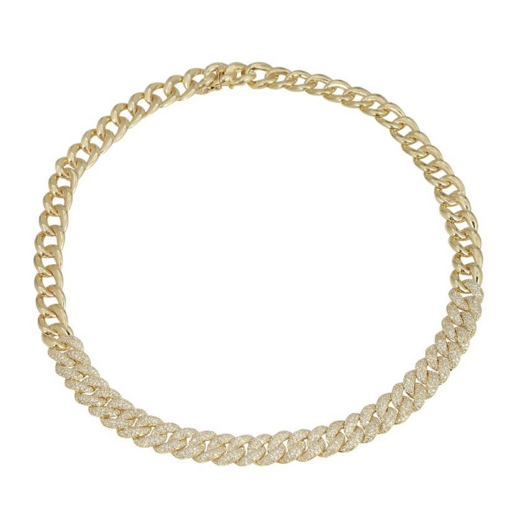 14KT Gold Diamond Colette Luxe Chain Link Necklace – DilaraSaatci