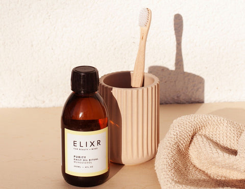 ELIXR Purity Mundziehöl zum Ölziehen mit Zahnbürste