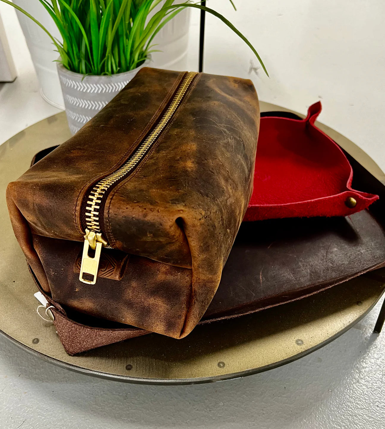 leather_doppkit_inside_North_Carolina_stamped_locally_gift_personalized