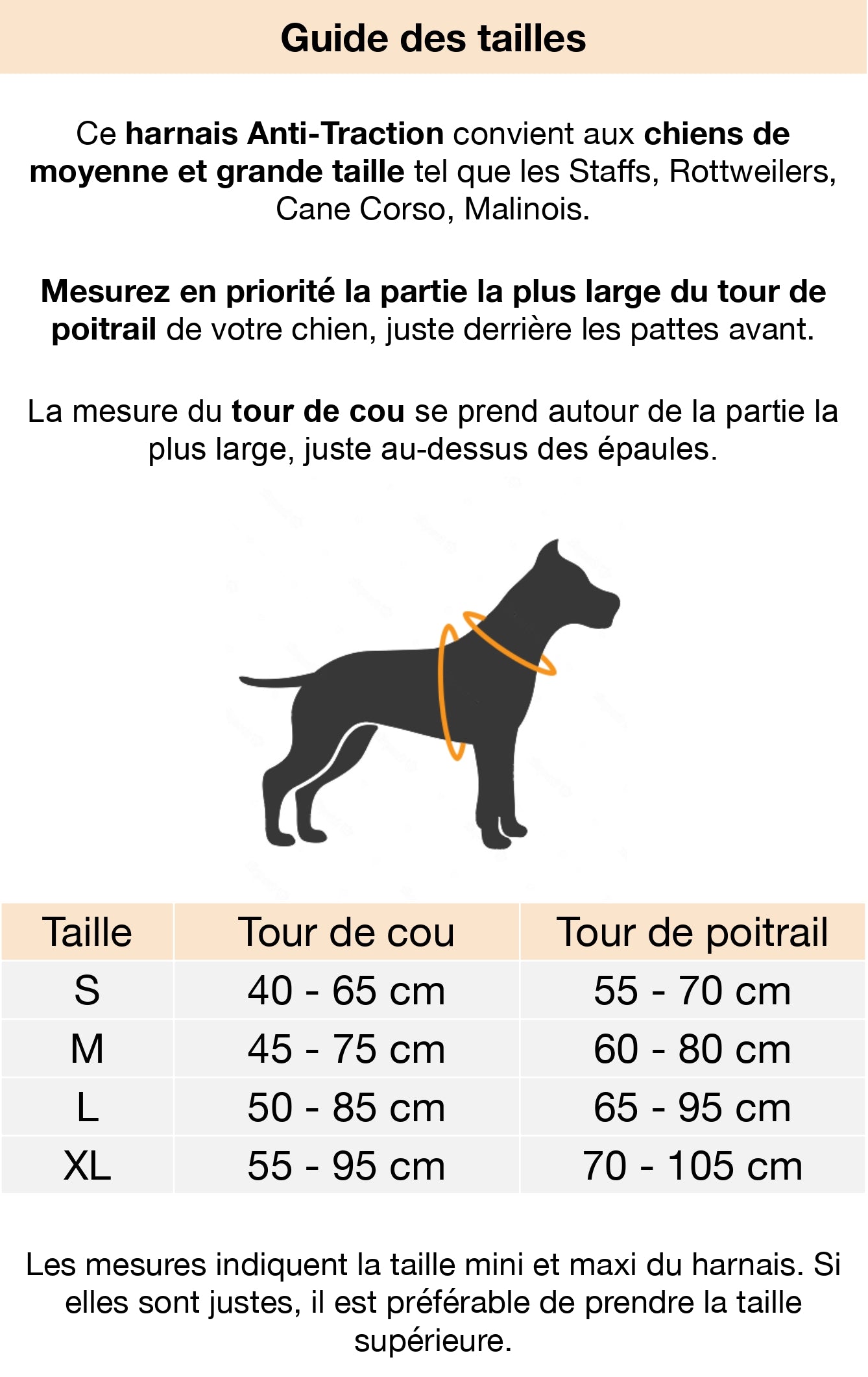 Guide Taille - Harnais Anti Traction - Tactique - 4 cm