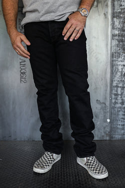 14oz Denim Slim Jeans 555 - Indigo Overdyed Black – Shop Provisions