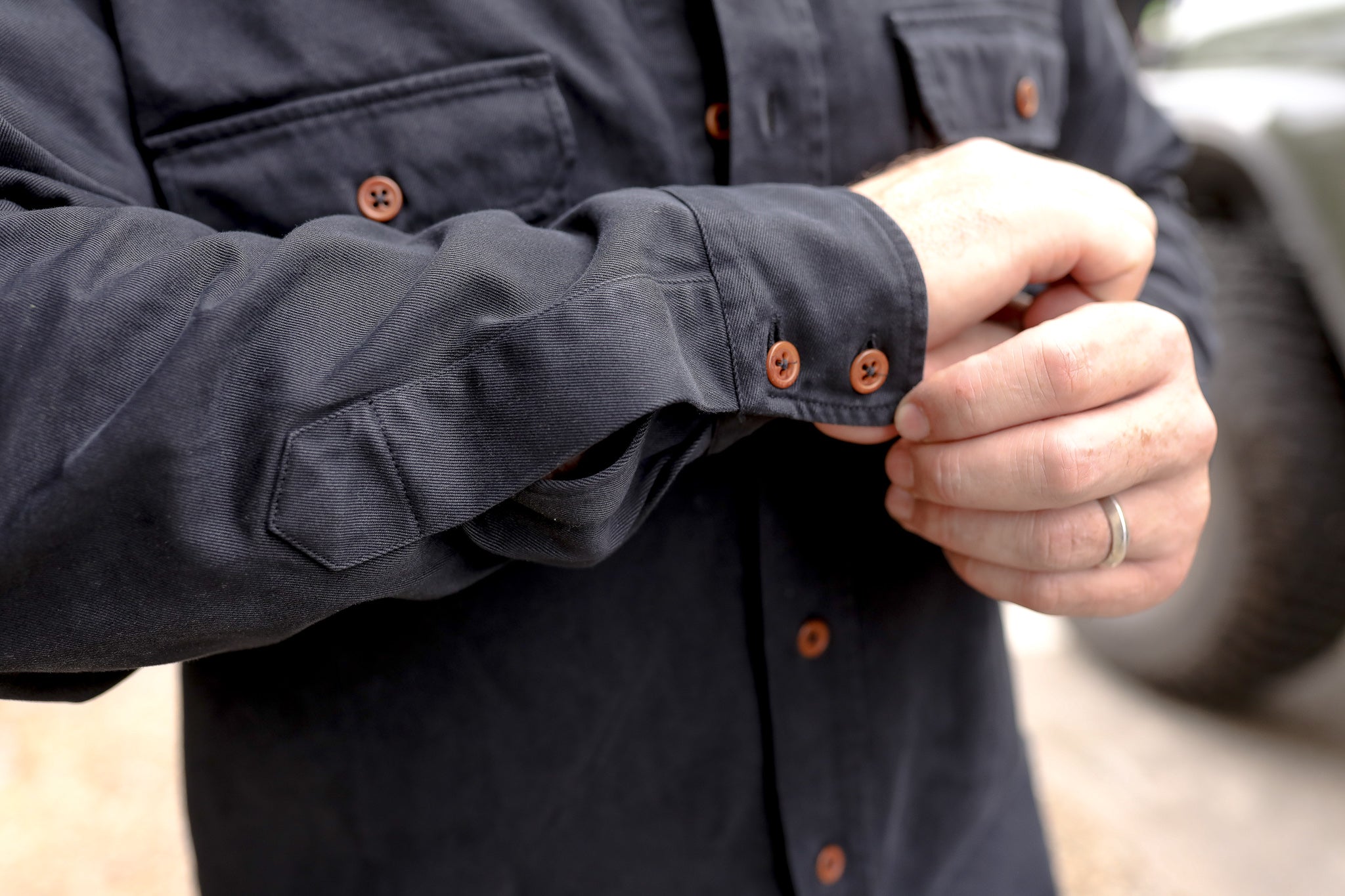 Alamo Cotton Twill Shirt in Marshall Black