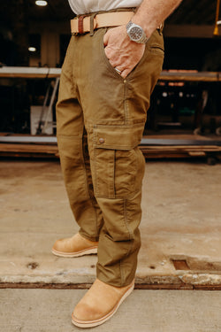 Iron heart 11oz Cotton Whipcord Cargo Pants - Olive – Iron Shop Provisions