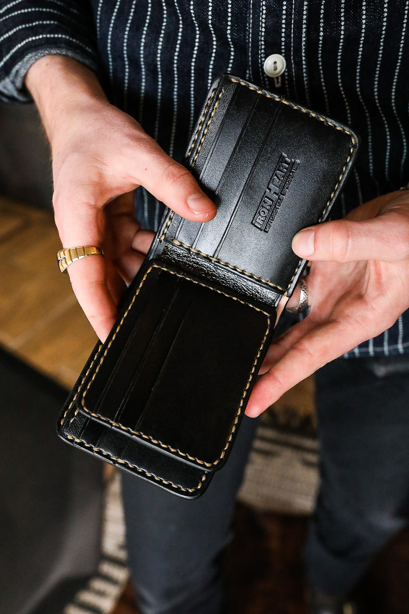 Slimline Small Shell Cordovan Wallet - Black – Iron Shop Provisions