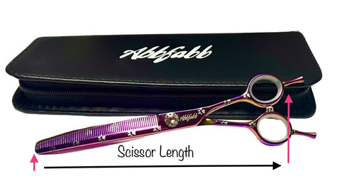 dog grooming scissor-hot to measure the length of a grooming scissor-lengths of grooming shears by Abbfabb