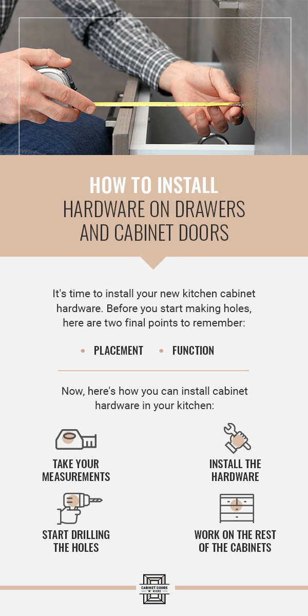 HOW TO INSTALL HARDWARE ON DRAWERS AND CABINET DOORS