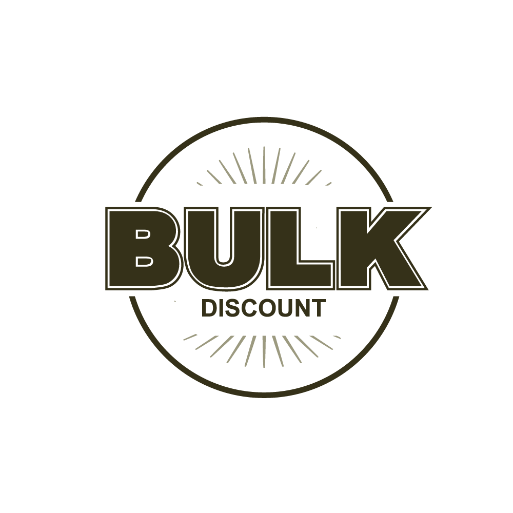 Bulk Discount: 10% off $750 or more