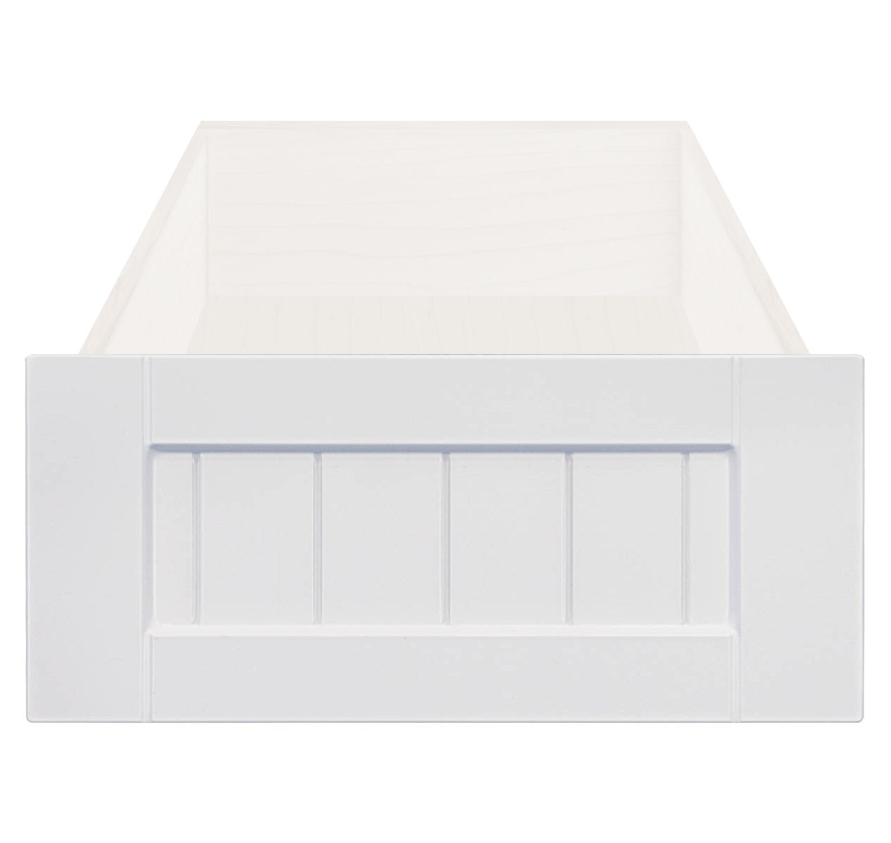 Replacement White RTF Beaded Shaker Cabinet Drawer Front