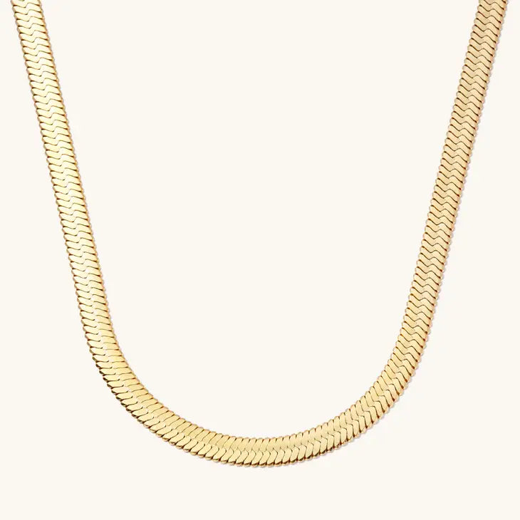 Herringbone Necklace- Wide (5mm)
